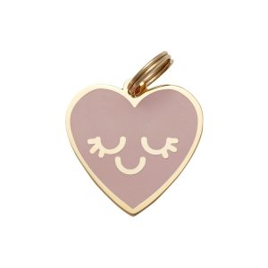 Two Tails Pet Company Smiling Heart Pet ID Tag