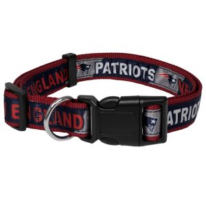 Pets First New England Patriots Satin Dog Collar