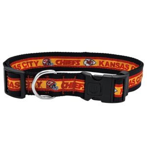 Pets First Kansas City Chiefs Satin Dog Collar