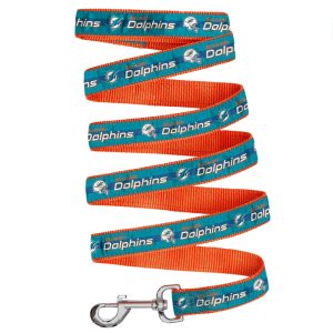 Pets First Miami Dolphins Satin Dog Leash