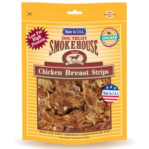 Smokehouse 100% Natural USA Chicken Breast Strips Dog Treats