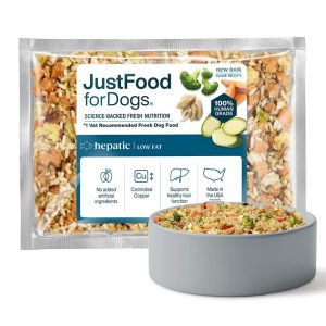 JustFoodForDogs Vet Support Diets Hepatic Support, Low Fat Frozen Dog Food