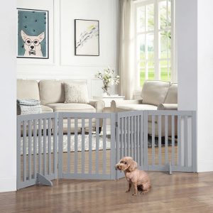 Unipaws Gray Free Standing Pet Gate