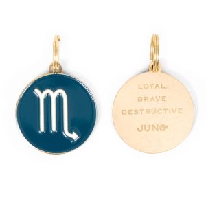 Juno Dog Co. Scorpio Enamel Zodiac Dog Tag