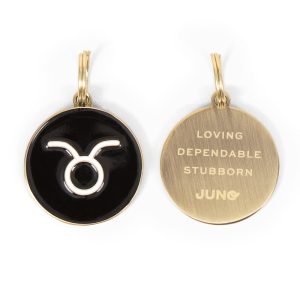 Juno Dog Co. Taurus Enamel Zodiac Dog Tag