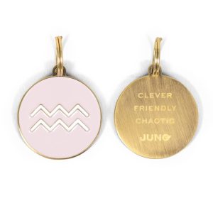 Juno Dog Co. Aquarius Enamel Zodiac Dog Tag