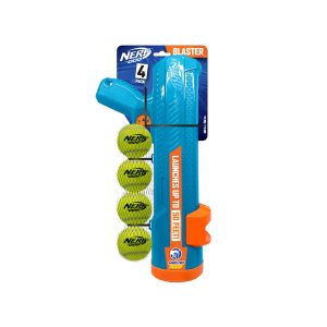 Nerf Dog 16in EXO Blaster without Ball Clip and 2.5in Non-Squeak Tennis Ball Dog Toy