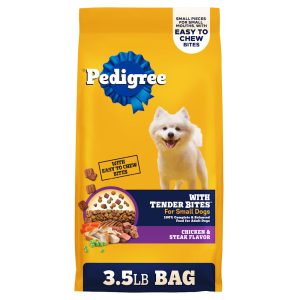 Pedigree Tender Bites Chicken and Steak Flavor for Small Dogs Adult Dry Dog Food