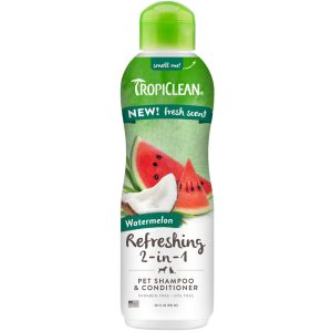 TropiClean Watermelon Refreshing 2-in-1 Shampoo and Conditioner for Dogs