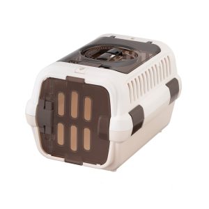 Richell White/Brown Double Door Pet Carrier