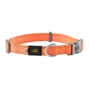 Browning Safety Orange Classic Webbing Dog Collar