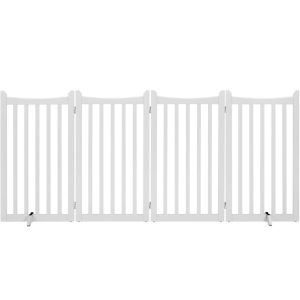 Topeakmart White 4-Panel Pet Puppy Fence