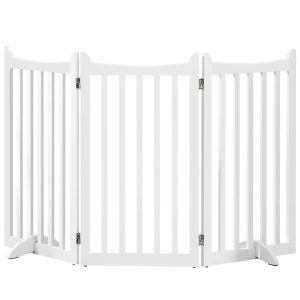 Topeakmart White 3-Panel Pet Puppy Fence