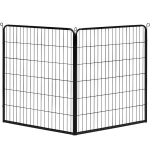 Topeakmart Black Iron Pet Exercise Dog Playpen
