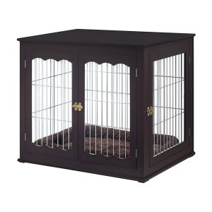 UniPaws Espresso Furniture Style Crate for Large Dogs