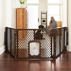 MyPet Extra Wide Gate with Small Pet Door