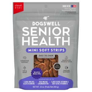 Dogswell Senior Lifestage Duck Mini Soft Strip Dog Treats