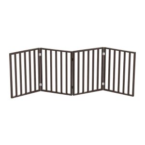 Pet Adobe 4-Panel Indoor Foldable Pet Gate 24 in-Tall by 72 in-Wide