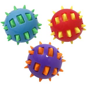 Multipet International TPR Spike Ball Assorted Dog Toy