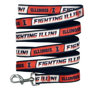 Pets First NCAA Illinois Satin Dog Leash