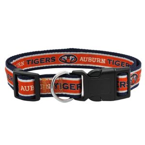 Pets First NCAA Auburn Satin Dog Collar