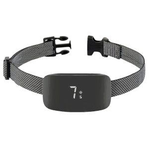 Pet Life Black Evolution LED 7-Level Vibration and Sound Smart Anti-Bark Dog Collar