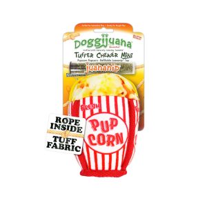 Doggijuana Tuffer Chewer Mini Refillable Pupcorn Dog Toy