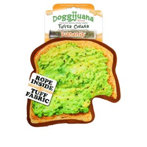 Doggijuana Tuffer Chewer Refillable Avocado Toast Dog Toy