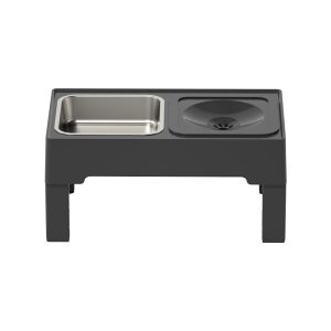 ELS Pet 2 in 2 Elevated Feeding Station for Dogs (Stainless Steel Bowl + Floating Bowl)