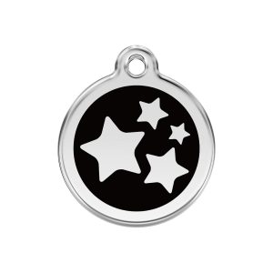 Red Dingo Stainless Steel Enamel Star Personalized Engraved Pet ID Tag