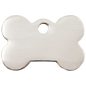 Red Dingo Flat Stainless Steel Bone Personalized Engraved Pet ID Tag