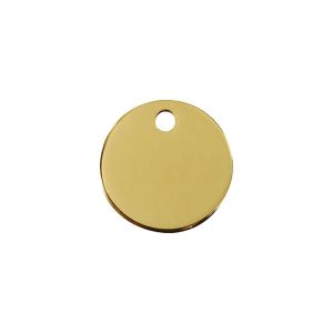 Red Dingo Flat Brass Circle Personalized Engraved Pet ID Tag