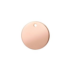 Red Dingo Titanium Coated Circle Personalized Engraved Pet ID Tag