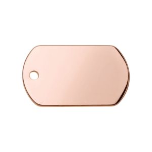 Red Dingo Titanium Coated Rectangle Personalized Engraved Pet ID Tag