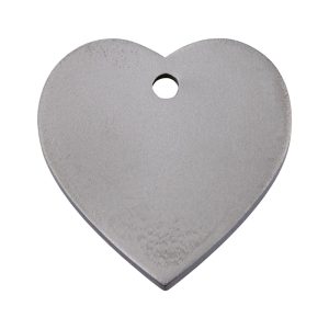 Red Dingo Titanium Heart Personalized Engraved Pet ID Tag