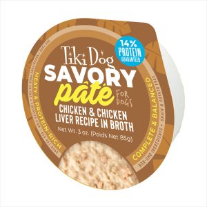 Tiki Dog Savory Pate Chicken & Chicken Liver Wet Dog Food
