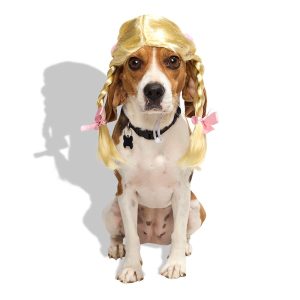Petco Blonde Braids Wig Pet Costume Headpiece