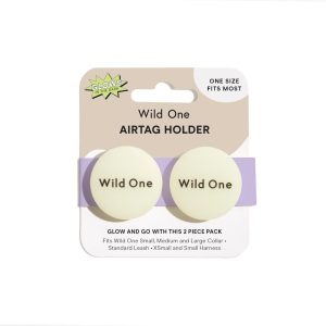 Wild One Glow-in-the-Dark AirTag Holder for Dogs