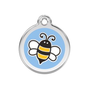 Red Dingo Stainless Steel Enamel Bumble Bee Personalized Engraved Pet ID Tag