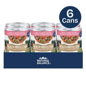 Natural Balance Health Protection Salmon Broth, Pumpkin & Brown Rice Stew Wet Dog Food