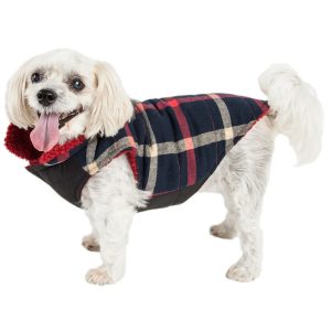Pet Life 'Allegiance' Classical Plaided Insulated Dog Coat Jacket