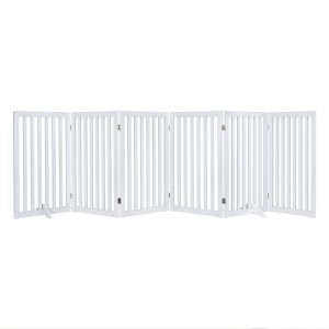 UniPaws White Freestanding Wooden Dog Date