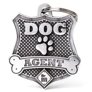 MyFamily Dog Agent Badge Engravable Pet ID Tag