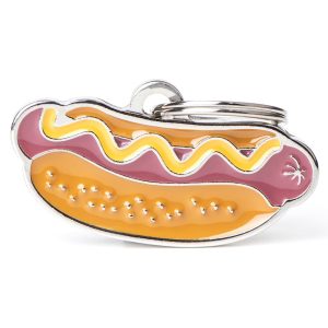 MyFamily Hot Dog Engravable Pet ID Tag