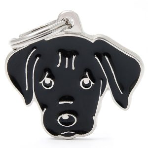 MyFamily Black Labrador Engravable Pet ID Tag