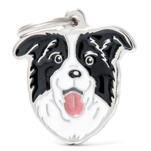 MyFamily Border Collie Engravable Pet ID Tag