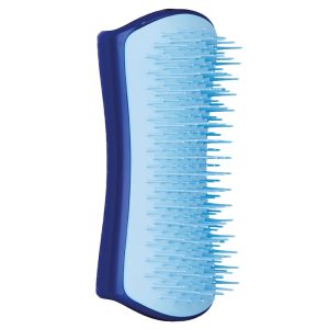 Pet Teezer Sky and Navy Deshedding Grooming Brush for Dogs