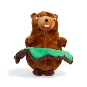 Leaps & Bounds Grumpy Groundhog Plush Dog Toy