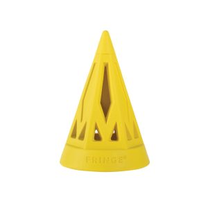 PetShop by Fringe Studio Yellow You Cone Do It! Rubber Dog Toy