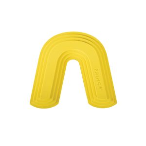 PetShop by Fringe Studio Yellow Color Me Happy Rubber Dog Toy